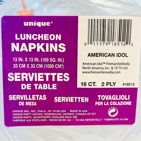 Vintage Y2K American Idol Paper Napkin Set Dinner Beverage Singer Blue Green Fun - Picture 4 of 13